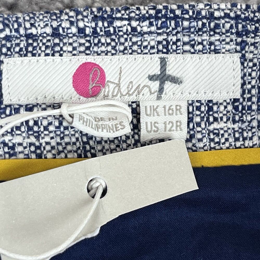 Boden Skirt Womens Twelve Mini A Line Tweed Preppy Career Office Business Blue - Picture 4 of 11